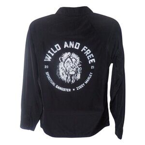 Spiritual Gangster Ziggy Marley‎ X Sg Coach Jacket Mens Small Black Logo